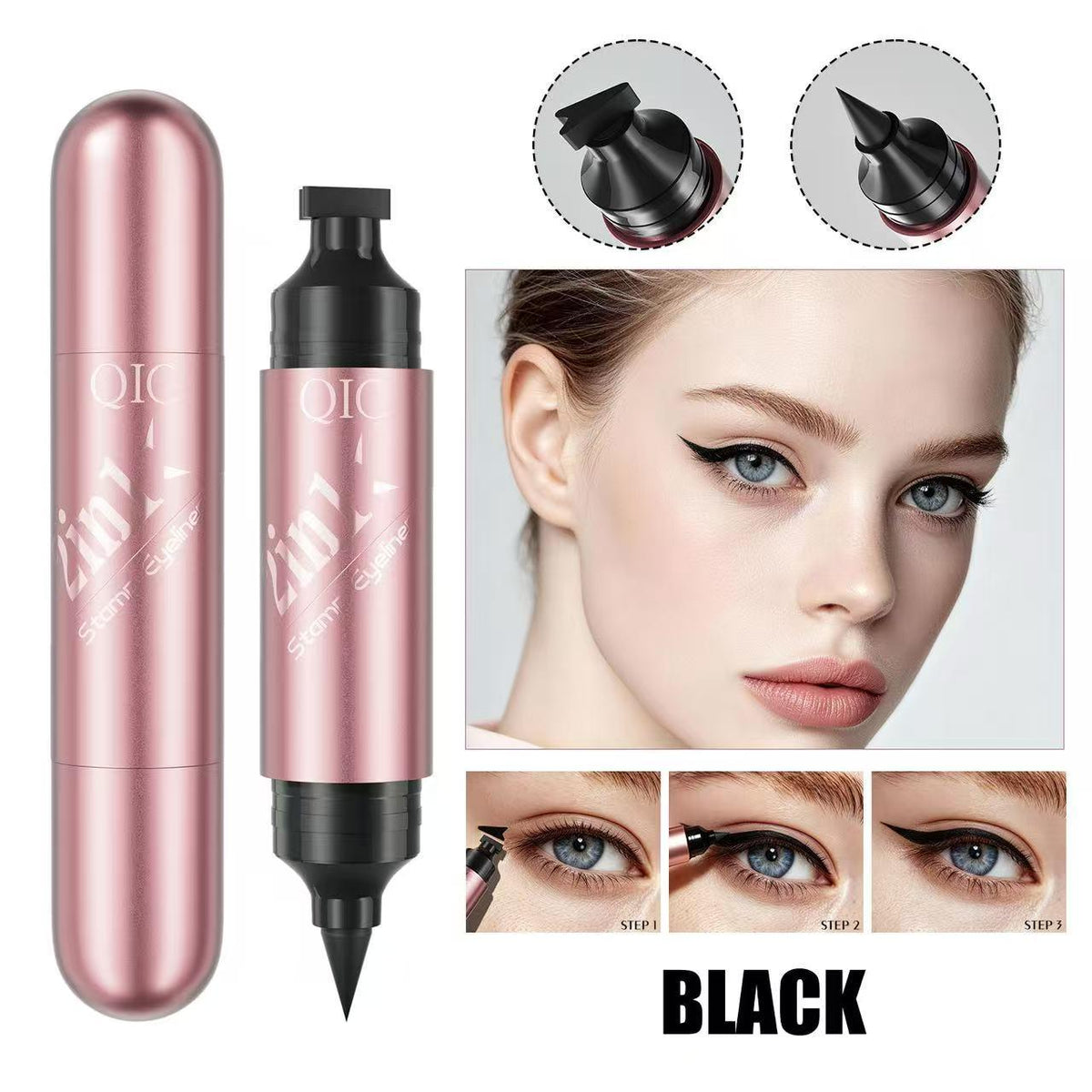 QIC Dual-Tip Eyeliner Pen with Stamp