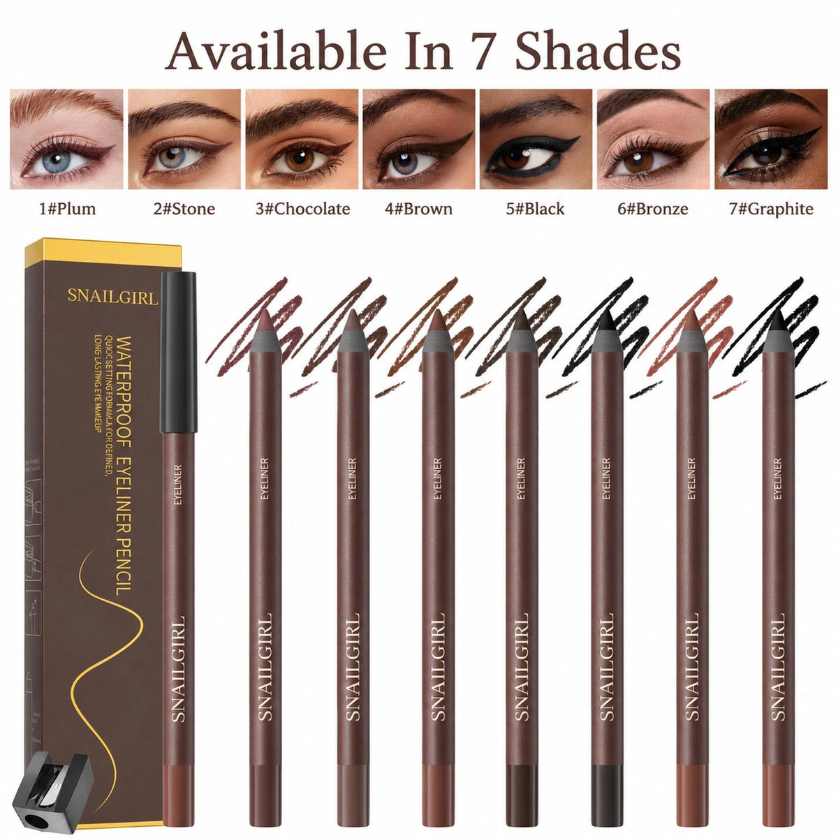 SNAILGIRL Matte Plum Eyeliner Pencil