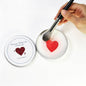 Heart Design Cosmetic Makeup Brush Cleansing Soap with Silicone Scrubber Pad