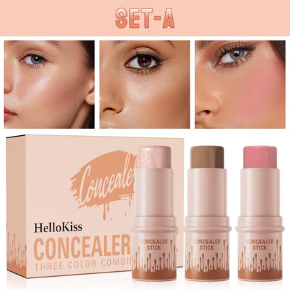 HelloKiss 3-Piece Cosmetic Cream Stick Trio