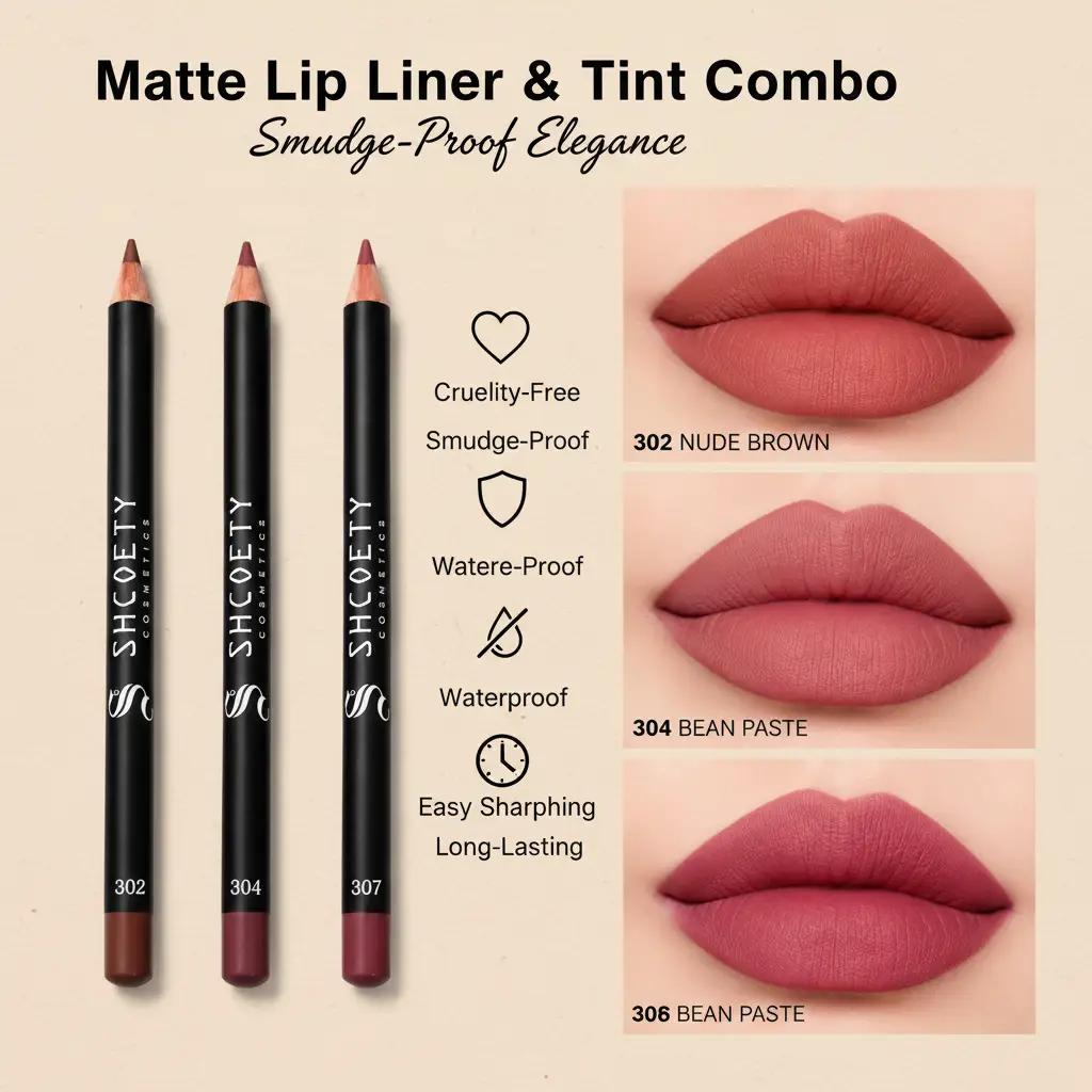 SHCOETY Cruelty-Free Dual-Ended Lip Liner & Tint Combo
