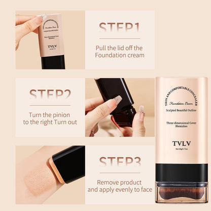 Dual-Ended Concealer Foundation Stick