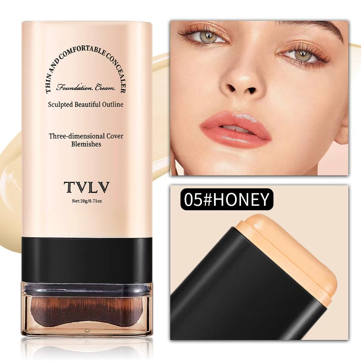 Dual-Ended Concealer Foundation Stick
