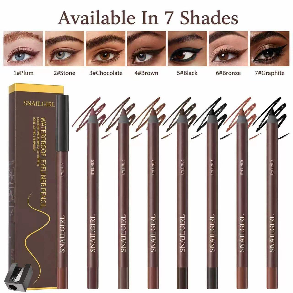 SNAILGIRL Matte Plum Eyeliner Pencil